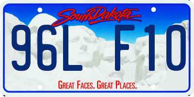 SD license plate 96LF10