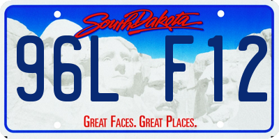 SD license plate 96LF12