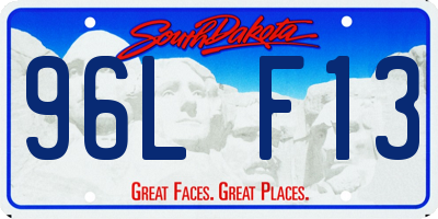 SD license plate 96LF13