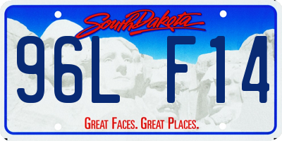 SD license plate 96LF14