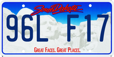 SD license plate 96LF17
