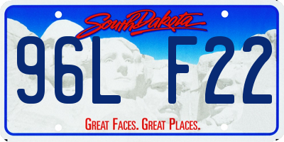 SD license plate 96LF22