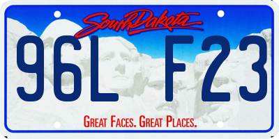 SD license plate 96LF23