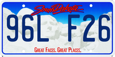 SD license plate 96LF26