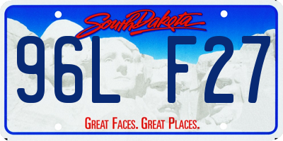 SD license plate 96LF27