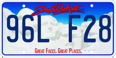 SD license plate 96LF28