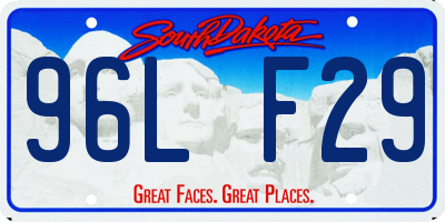 SD license plate 96LF29
