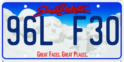 SD license plate 96LF30
