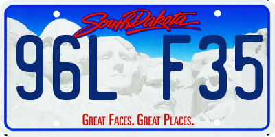 SD license plate 96LF35