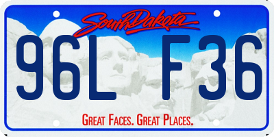SD license plate 96LF36
