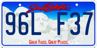 SD license plate 96LF37