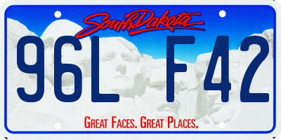 SD license plate 96LF42