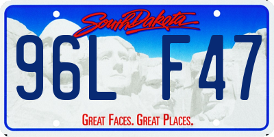 SD license plate 96LF47