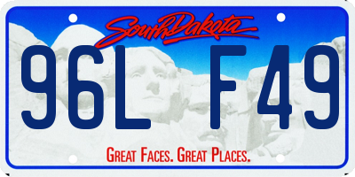 SD license plate 96LF49