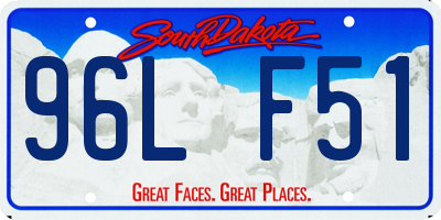 SD license plate 96LF51