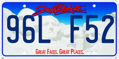 SD license plate 96LF52