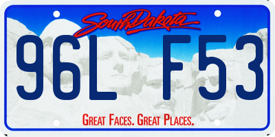 SD license plate 96LF53