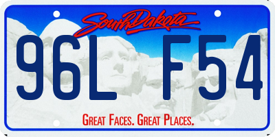 SD license plate 96LF54