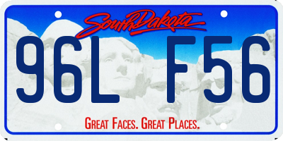 SD license plate 96LF56