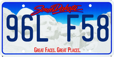 SD license plate 96LF58