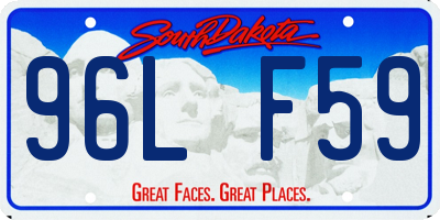 SD license plate 96LF59