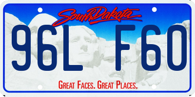 SD license plate 96LF60