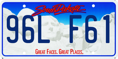SD license plate 96LF61