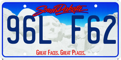 SD license plate 96LF62