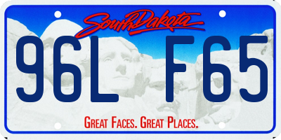 SD license plate 96LF65