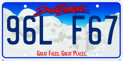 SD license plate 96LF67