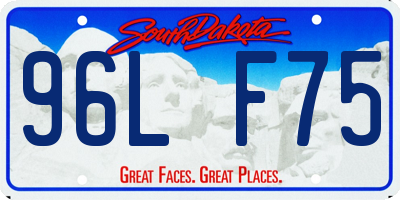 SD license plate 96LF75