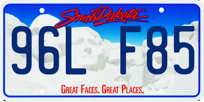SD license plate 96LF85