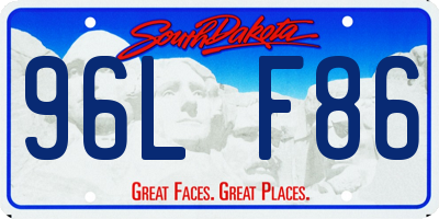 SD license plate 96LF86
