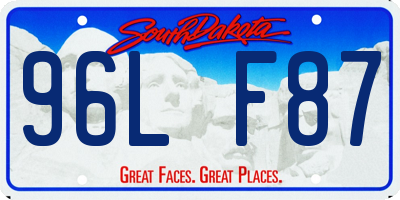 SD license plate 96LF87