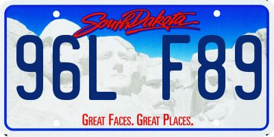 SD license plate 96LF89