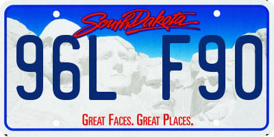 SD license plate 96LF90