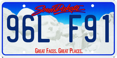 SD license plate 96LF91