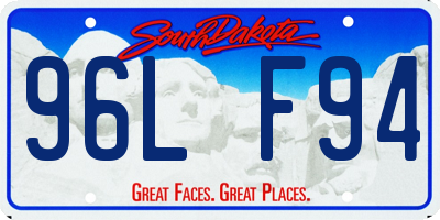 SD license plate 96LF94