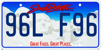 SD license plate 96LF96