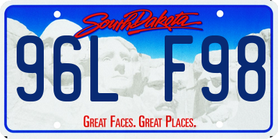 SD license plate 96LF98