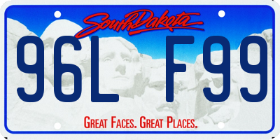 SD license plate 96LF99