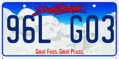 SD license plate 96LG03