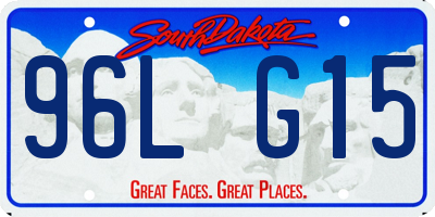SD license plate 96LG15