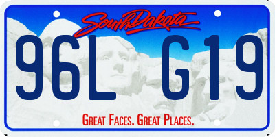 SD license plate 96LG19