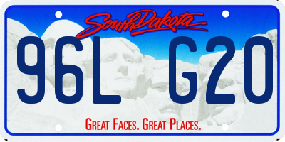 SD license plate 96LG20