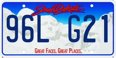 SD license plate 96LG21
