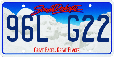 SD license plate 96LG22