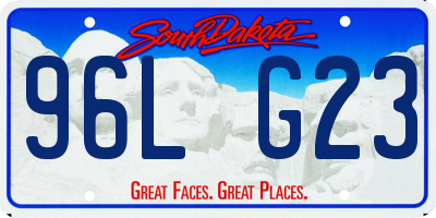 SD license plate 96LG23