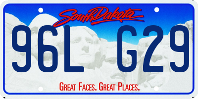 SD license plate 96LG29