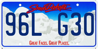 SD license plate 96LG30